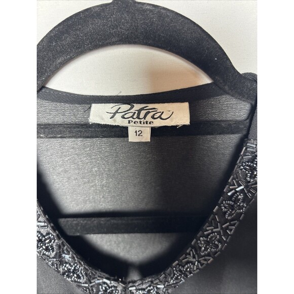 Patra  Womens SZ 12 Sheer Blouse  Intricate Bead Design  Formal Evening Party - Picture 4 of 6